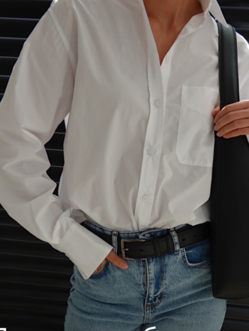 NWT Zara White Button-Front Shirt with Pocket